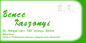 bence kaszonyi business card